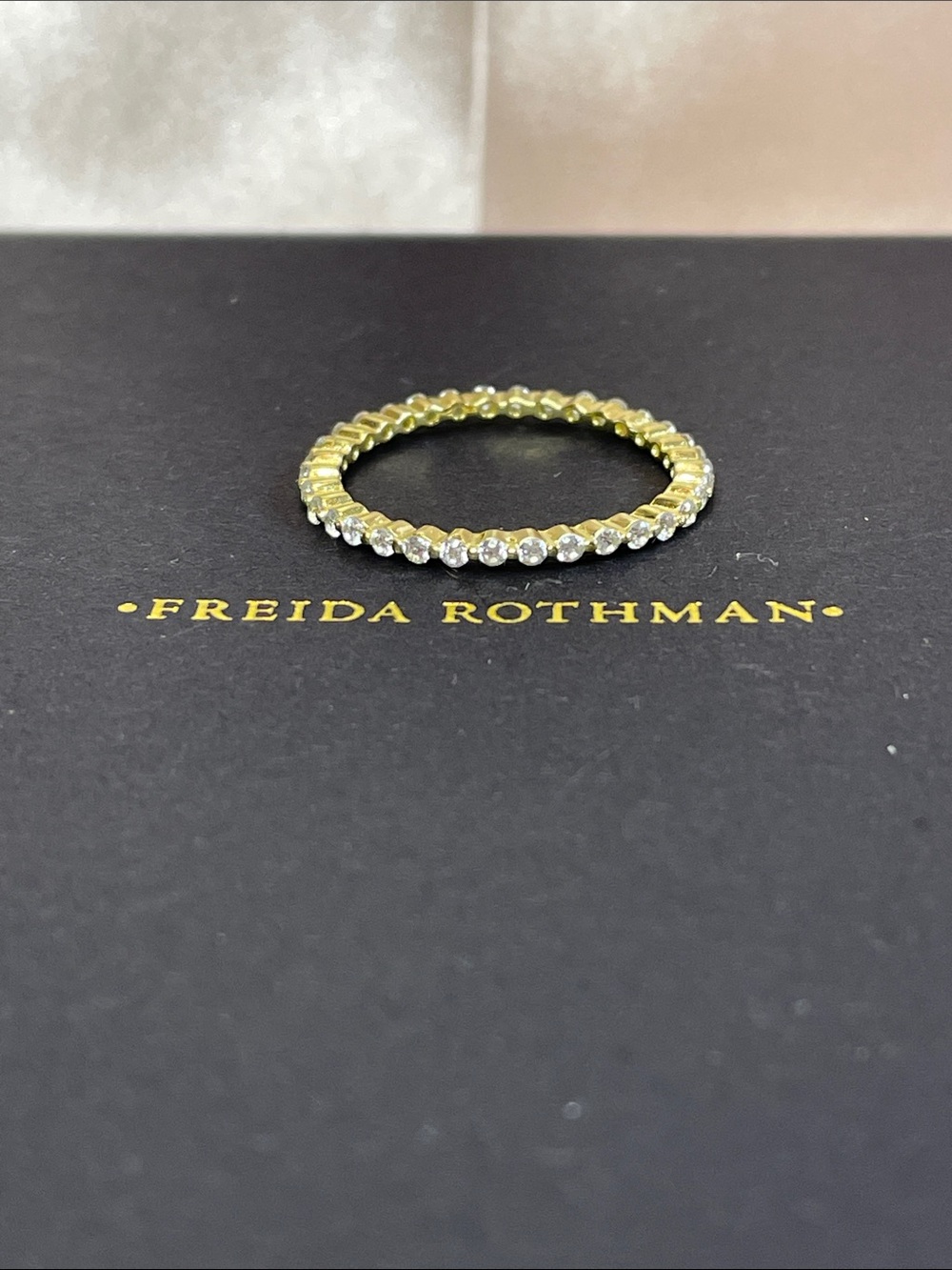 Freida Rothman VAULT Sterling Silver Stacker Ring Size 9 - NWT $99 MSRP
